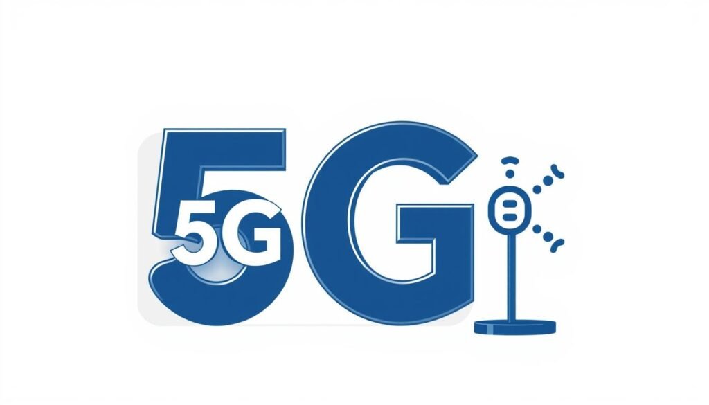 A modern, clean-lined 5G plan design with the Telecombrother brand prominently displayed. The plan is illustrated against a minimalist, light-colored background, conveying a sense of simplicity and efficiency. The 5G icon is rendered in a sleek, high-tech style, emphasizing the advanced technology. The overall composition has a balanced, professional aesthetic, suitable for an informative article section on preparing for a 5G plan switch.