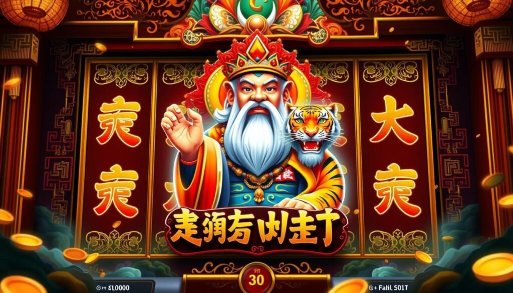 生成聚寶財神老虎機遊戲的圖片