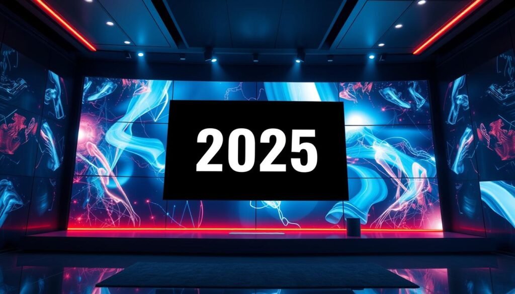 生成一張2025年最新顯示屏技術的圖片
